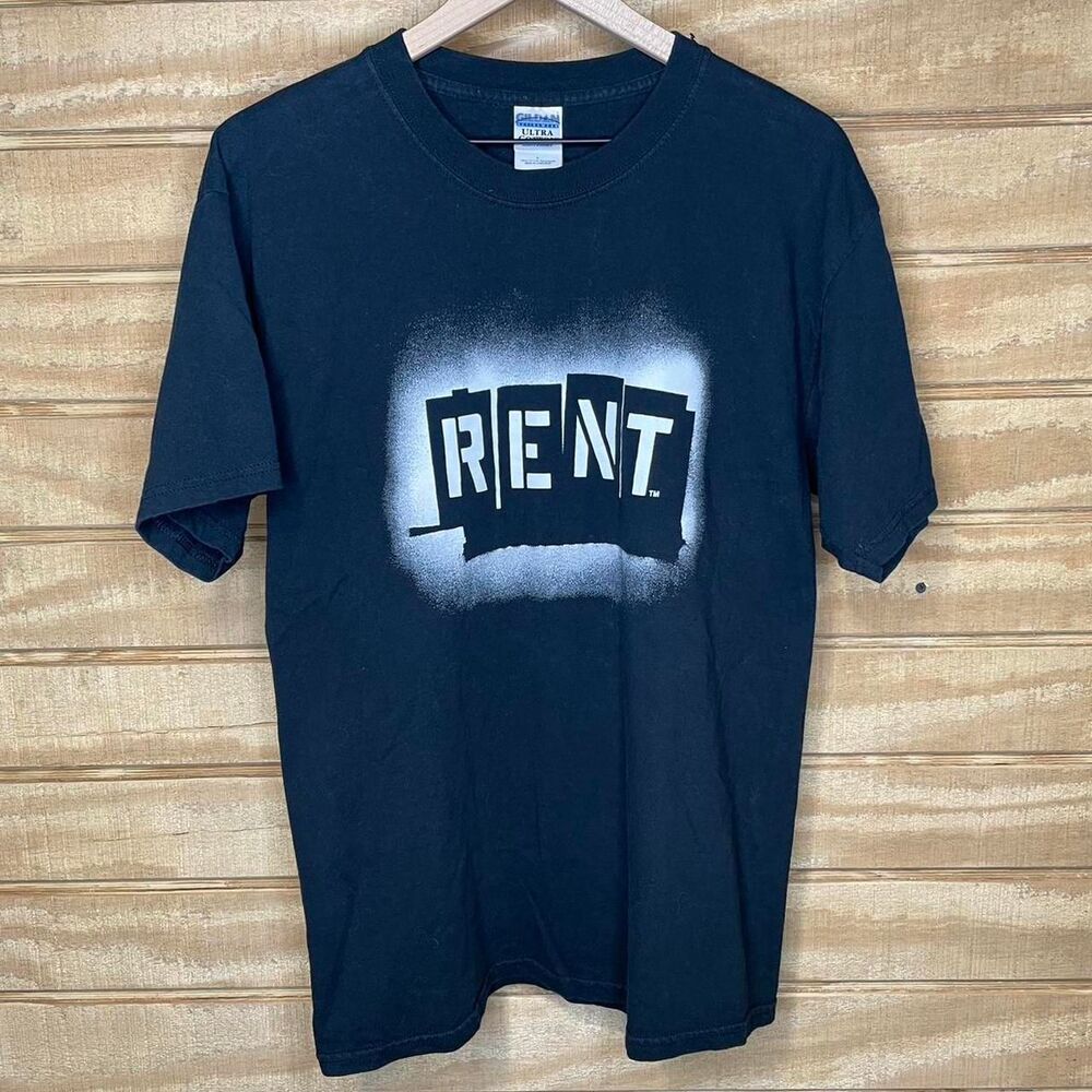 Vintage Gildan RENT Musical Broadway Logo Graphic Tee Size: Large